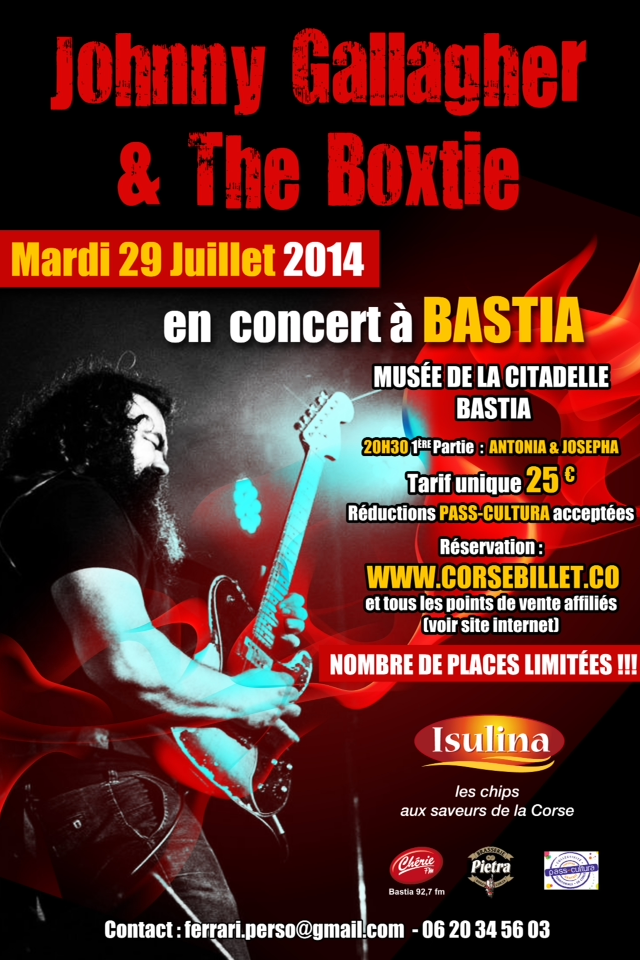 Johnny Gallagher & the Boxtie Juillet 2014